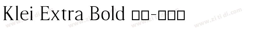 Klei Extra Bold 字体字体转换